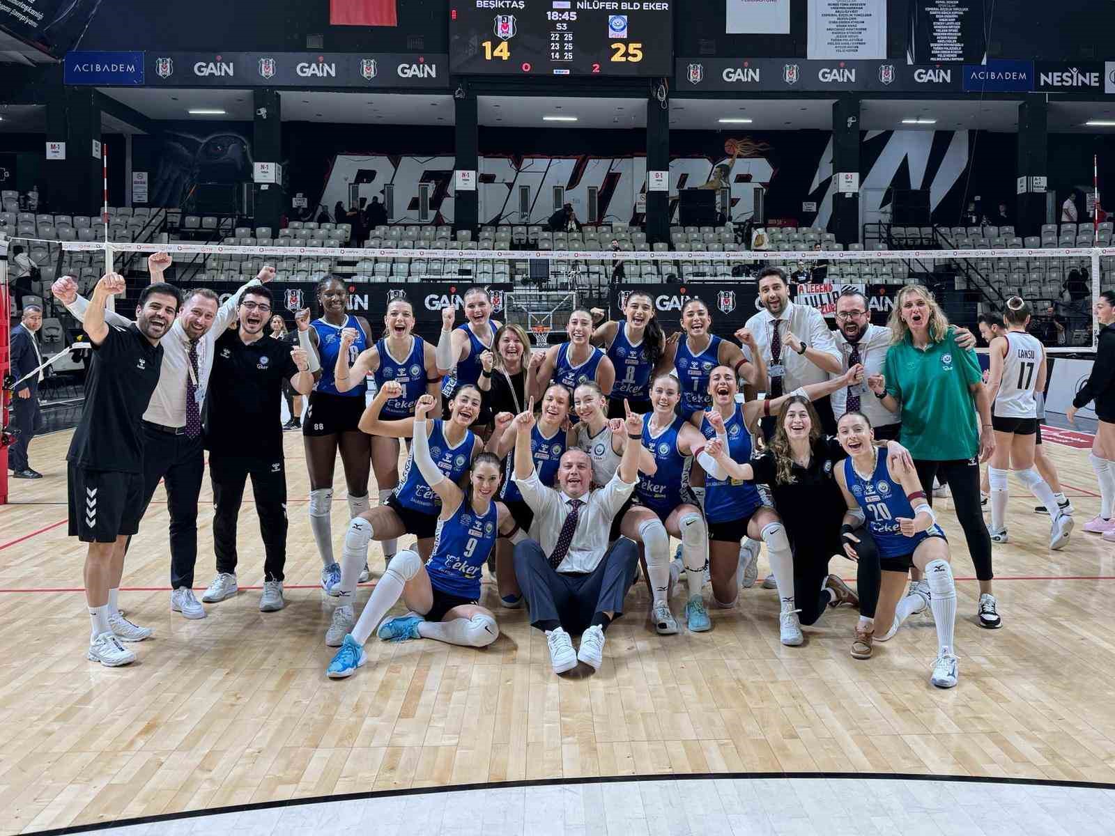 Nilüfer Belediyespor, Beşiktaş’ı set vermeden geçti
