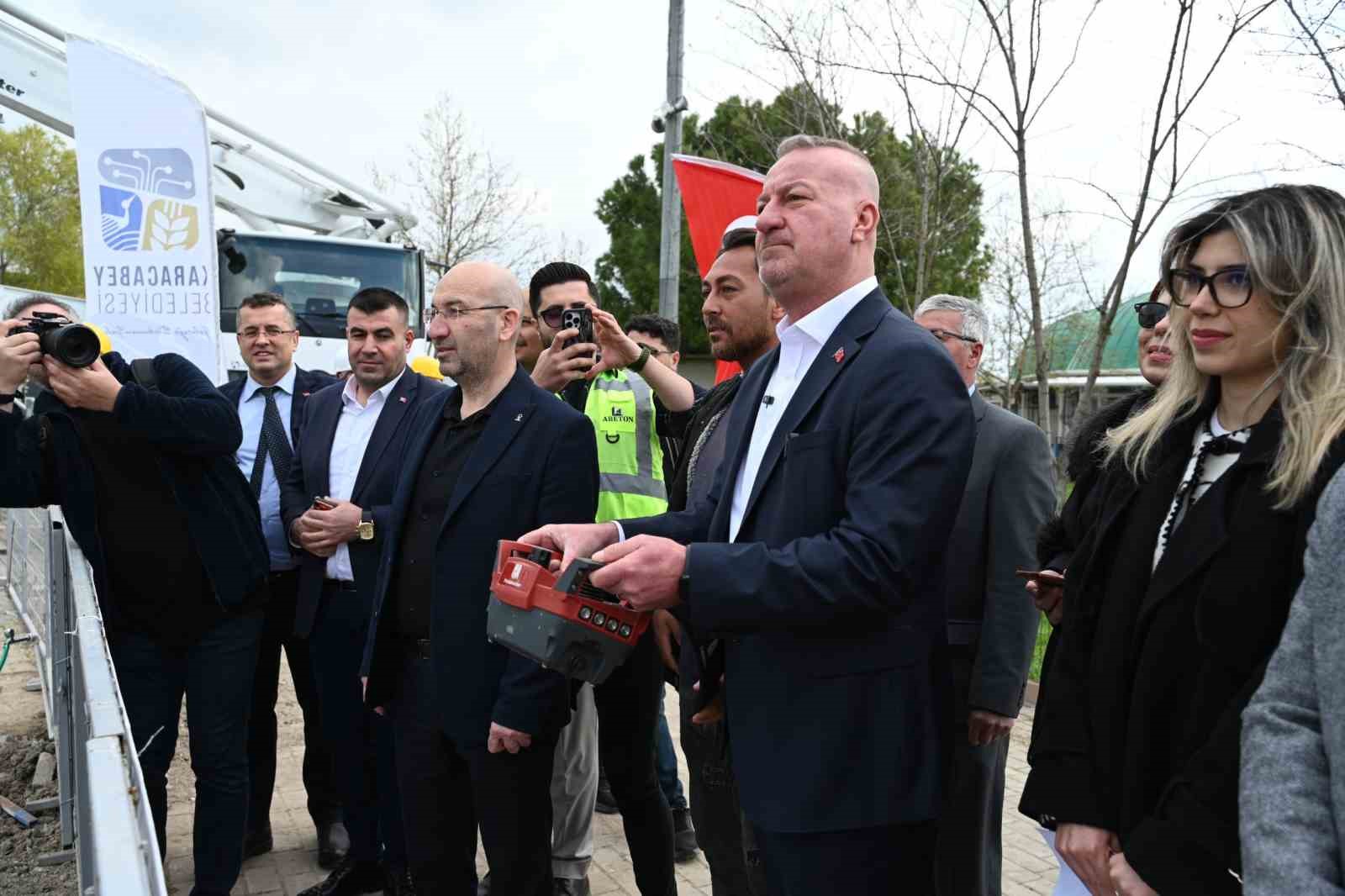 Karacabey’de hamam ve sauna kompleksinin temelleri atıldı
