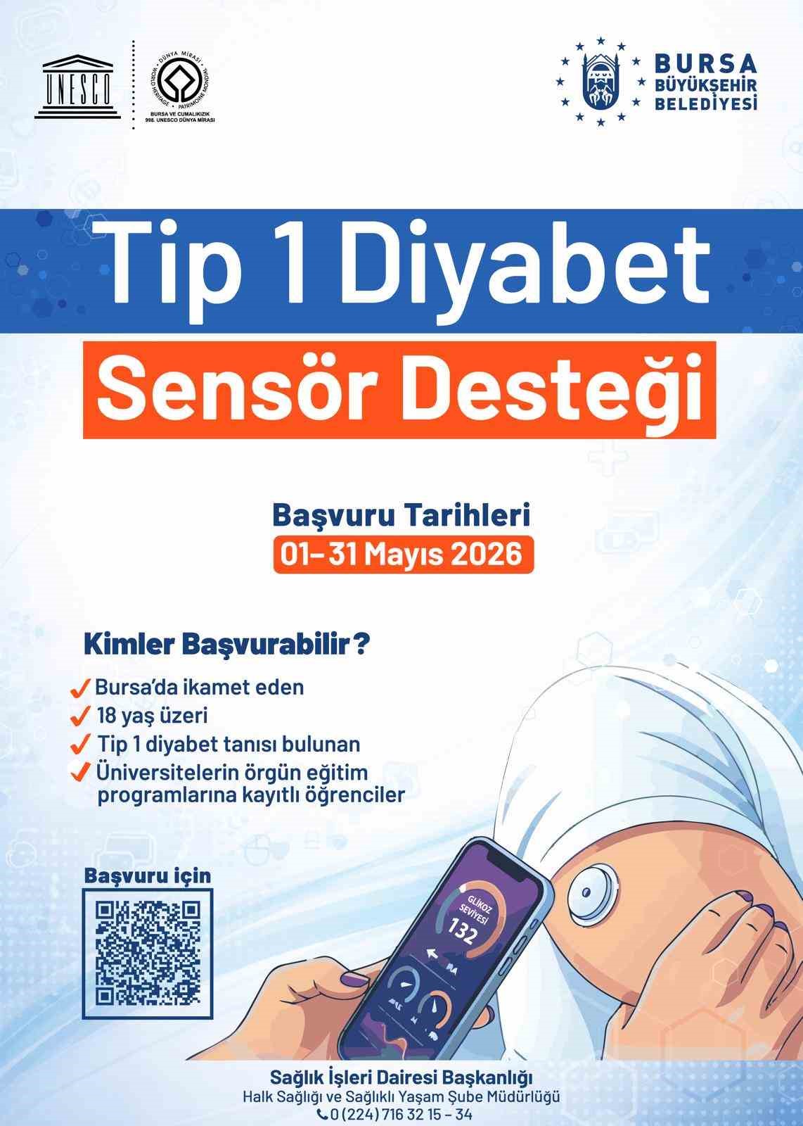 Büyükşehir’den diyabetli öğrencilere sensör desteği
